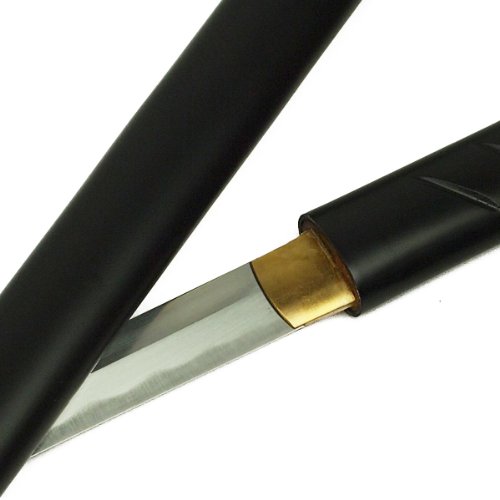 DerShogun Zatoichi Katana schwarz mit Klinge aus 1045 Carbonstahl