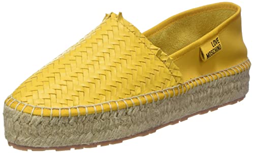 Love Moschino Damen Espadrillas Fahrer-Slipper, gelb, 40 EU