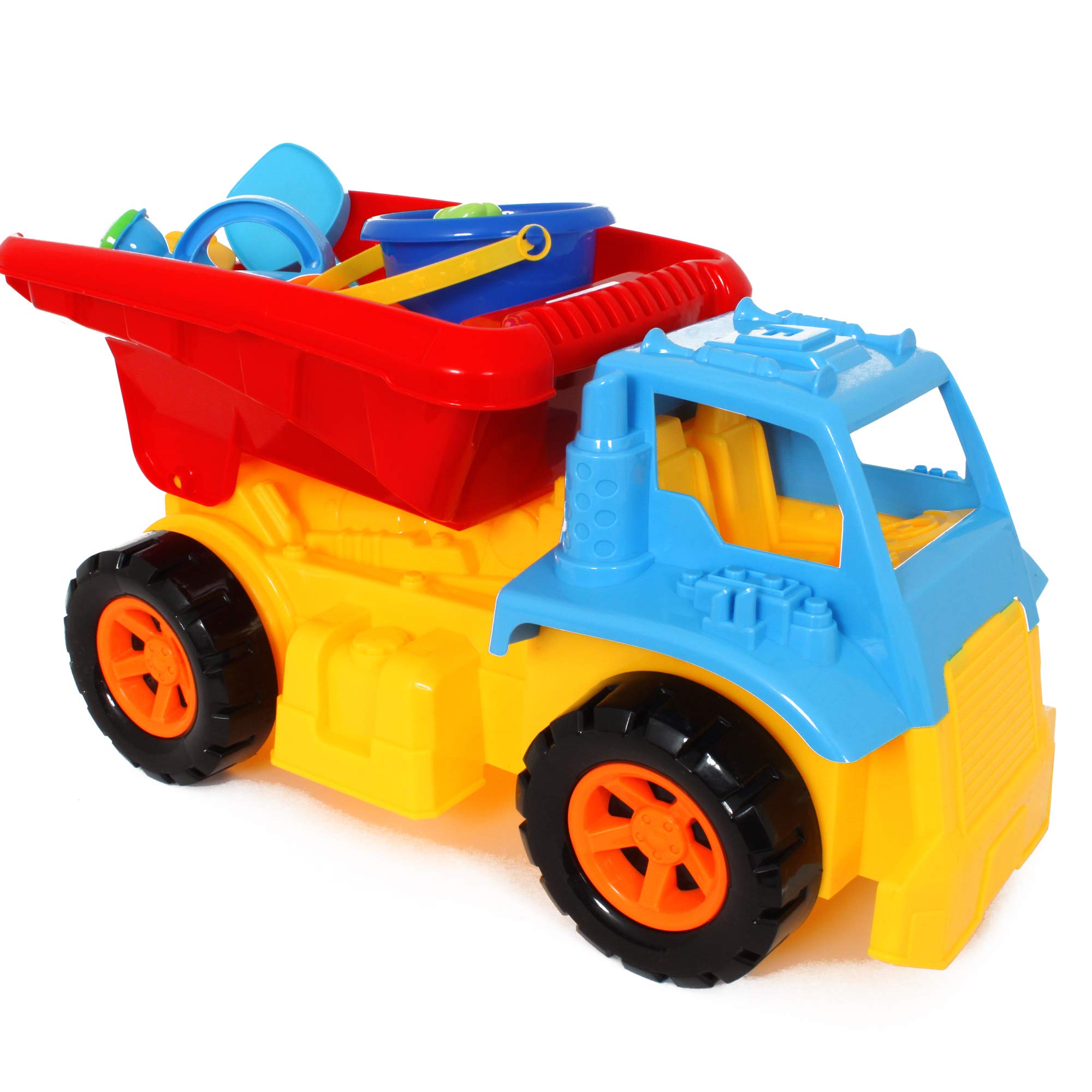 BLUE SKY Bluesky Mehrfarbig Riesen-Kipper-Strand-LKW-Netz 047601 – 59 cm – Strandspiel für Kinder ab 24 Monaten