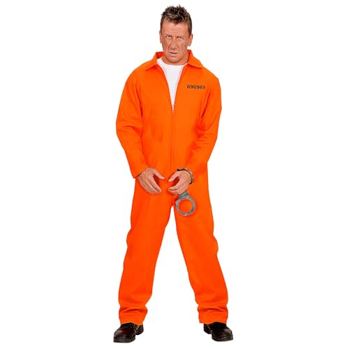 Widmann 10131494 Erwachsenenkostüm Sträfling, Orange, XXL