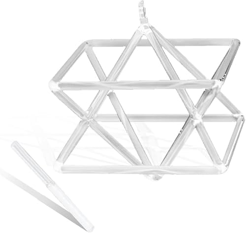 Reines, klares Wasser, Hexagramm, Sternquarz-Pyramide, 12,7–25,4 cm, Mokaba Merkaba, Klangtherapie, Meditation, Yoga, Meditation, Stressabbau, Eckständer, Schlaginstrumente, einschließlich K