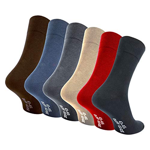 Cliff Edge atmungsaktive PREMIUM Business-Socken Herrensocken in schwarz und blau kein Schwitzen dank bester Qualität (43-46, 5-Schwarz 1-Braun 1-Blau 1-Grau 1-Beige 1-Rot)