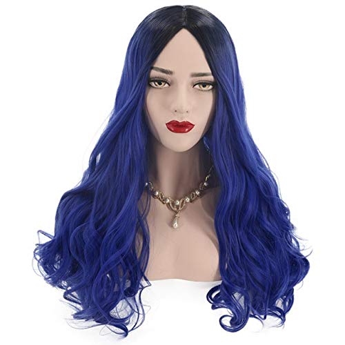 LINLINCD Cosplay wig Nachkommen 3 Evie Frauen lange gewellte Perücke Cosplay Kostüm Kunsthaar Erwachsene Karneval Party Perücken Beige