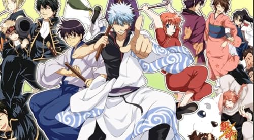 HfmQuisutron Puzzle 1000 Teile Klassisch Lustig Animation Gintama Poster Poster Holz Für Erwachsene Kinder Spiele Lernspielzeug Df413Zq