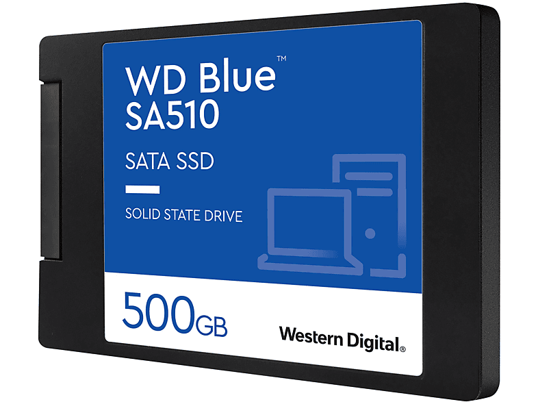 WD Blue SA510 WDS500G3B0A SSD, 500 GB SSD SATA 6 Gbps, 2,5 Zoll, intern