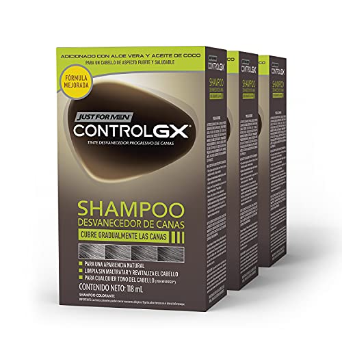 Just for Men Just For Men Control Gx Shampoo Desvanecedor Progresivo De Canas, color, 169 gram, pack of/paquete de 3