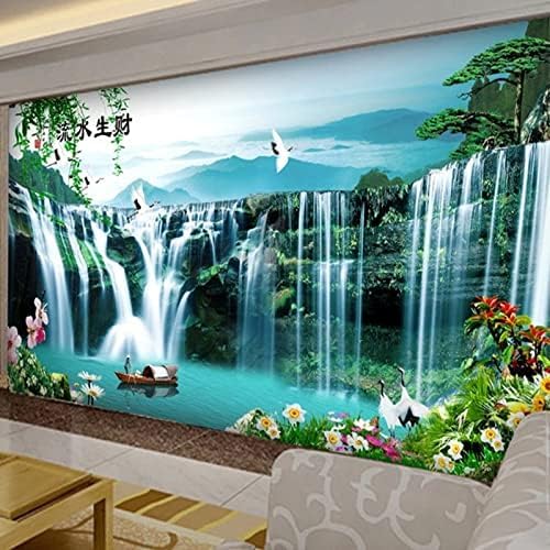 XLMING Wasserfall Naturlandschaft 3D Tapete Home Dekoration Wohnzimmer Sofa Schlafzimmer Tv Hintergrund Wand-430cm×300cm