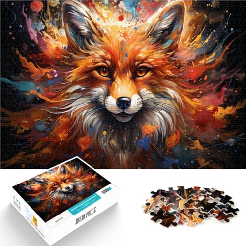 Puzzle Fantasie Bunter Sternenhimmel Fuchs 1000 Teile Premium Puzzle Holzpuzzle ganze Familie und die 1000 Teile (50x75cm)