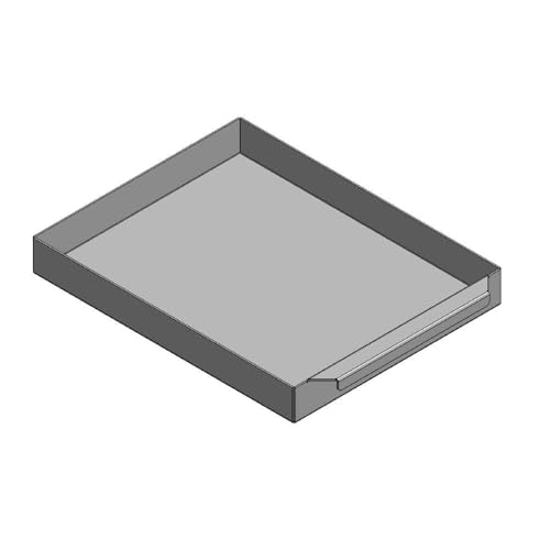 Aschekasten - Für Wamsler Kaminofen Modelle - Aschkasten aus verzinktem Stahlblech - feuerfest & hitzebeständig - Aschekästen Stahl (378x300x45 mm)