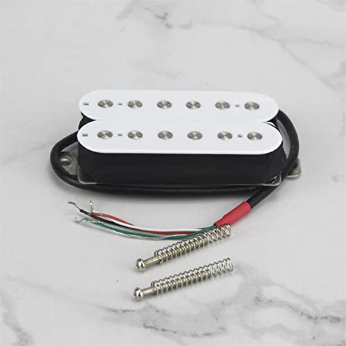 ZENGXUE Alnico 5 Pickups Gitarre Pickups Weiß, geeignet für E-Gitarren-Zubehör Humbucker Tonabnehmer Set (Color : Neck)