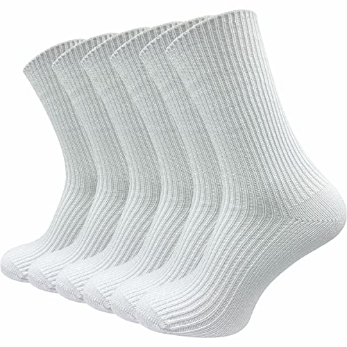 GAWILO 6 Paar dicke Damen Socken wie selbstgestrickt | ohne Gummidruck | ohne Naht (as3, numeric, numeric_35, numeric_38, regular, regular, weiß)