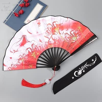 VSULZVNU Faltbarer Fächer, 30 cm, Bambus, faltbar, tragbar, antiker chinesischer Stil, für Cheongsam Dance Performance Fan (A1) (A8)