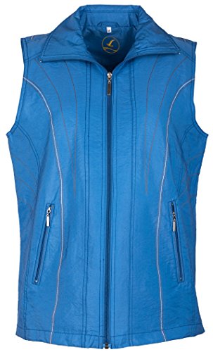 SOUNON Modische Damen Micro Satin Westen Royalblau, Groesse: XL