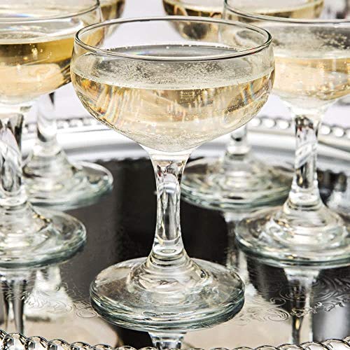 Set von 4, Libbey 3773 Botschaft 5,5 OZ Champagner Glas w/Party Signature Picks