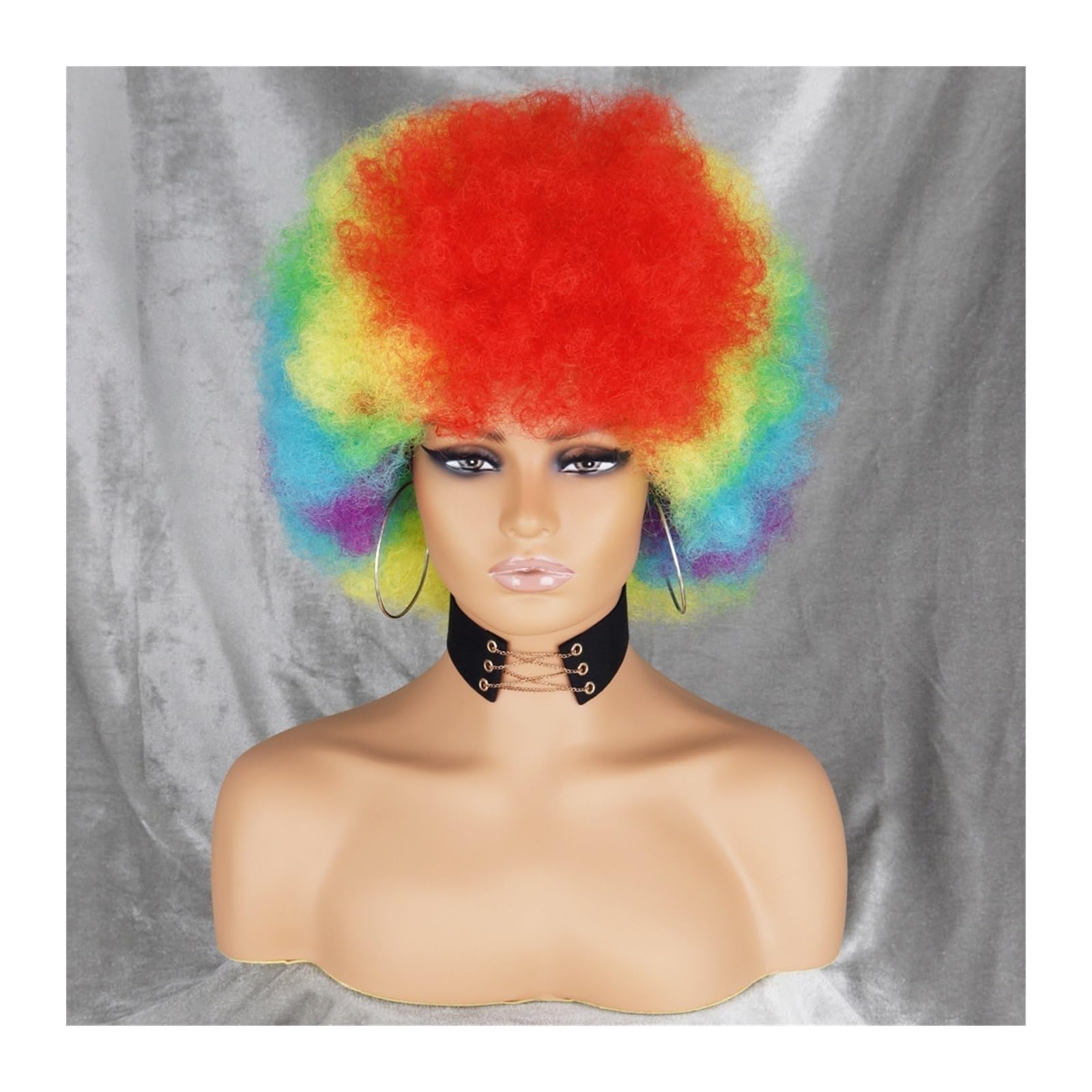 Perücken Afro-Perücken for schwarze Frauen, kurze lockige Afro-Perücke, federnd, riesige, flauschige Puff-Perücken, Premium-Synthetik for Cosplay und den Alltag Damenperücke (Color : 9)