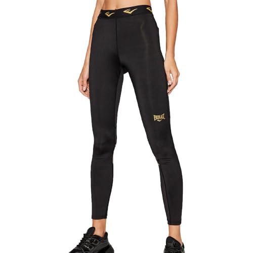 Everlast Damen Leonard Trainingshose, Schwarz/Gold, S