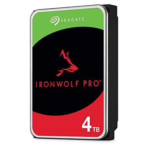 Seagate ST4000NE0025    IronWolf Pro 4 TB NAS intern Festplatte (8, 9 cm (3, 5 Zoll), 7200 u/min, 128 MB Cache, SATA 6 Gb/s, silber, Bulk)