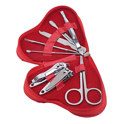 Nagelknipser-Set Rotes Herz Nagelknipser-Set, Haushalt, Edelstahl, Ohrlöffel, Nagelknipser, Maniküre-Werkzeug, Pediküre, Nagelschere Pediküre-Werkzeuge für Füße