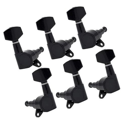 Strings Tuning Pegs Mechaniken Für Gitarre Gitarrenversiegelte kleine Pin-Mechaniken Mechaniken Akustische E-Gitarre Ersatzteile (Color : Black3R3L)