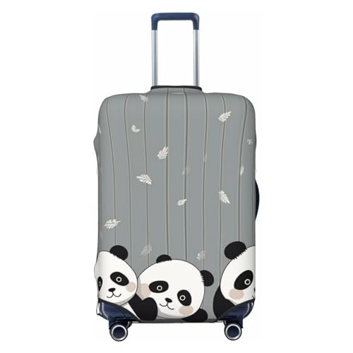 CSGJMYGS Funny Baby Panda Gepäckabdeckungen für Koffer, waschbar, modisch, dehnbar, kratzfest, passend für 45,7 - 81,3 cm Gepäck, XL, Schwarz, XL, Schwarz , XL