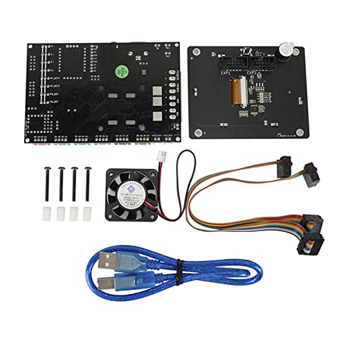 AYPOHU Upgrade KP5 3D Drucker Steuerplatine TS35 V2.0 32-Bit Motherboard 32 Division TMC2225 Silent Driver Fan Kit 3D Drucker Motherboard Und Bildschirmlüfter Kit 32 Bit