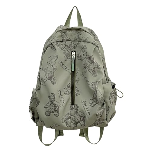 Nylon Rucksack Für Damen Mädchen Studenten Schulrucksack Reiserucksack Teenager Voll Bedruckter Rucksack Alle Passenden Tagesrucksäcke