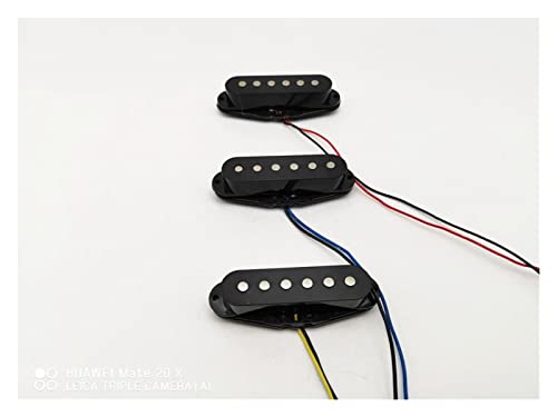 ZENGXUE E-Gitarren-Pickup. SSS. Einzelne Spule Geschlossene Pickup E-Gitarre Musikinstrument Zubehör Humbucker Tonabnehmer Set (Color : Black)