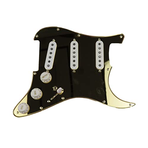 Geladenes Gitarren-Pickguard Geladene vorgeführte Gitarren-Pickups SSS 6. 0s Stil einzelne Spulen Alnico 5 Pickups 7-Wege-Verdrahtung Pickguard (Color : 16)