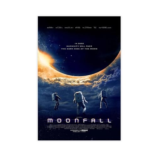 biegzc Filmposter "Moonfall (2022"), Leinwandposter, Wandkunst, Dekordruck, Bild, Gemälde für Wohnzimmer, Schlafzimmer, Dekoration, 60 x 90 cm