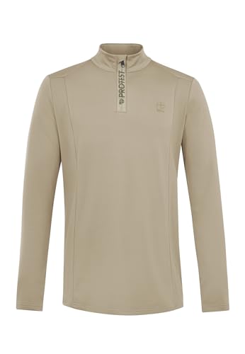 Protest Men 1/4-Reißverschluss REWILL 1/4 Zip Active top Bamboobeige XXL