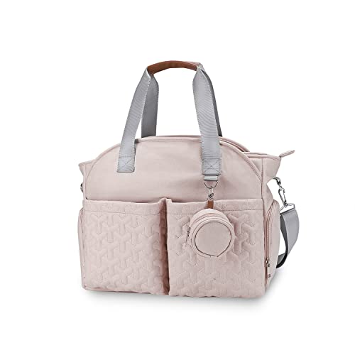 KADUNDI Windel Tote Bag-Breast Pump Bag Windel Organizer Bag mit Schnuller Fall Mommy Baby Tasche für Arbeit, Weekender（Rosa）