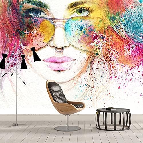 XLMING Schöne Aquarellwand Küche Esszimmer Arbeitszimmer Wohnzimmer TV Hintergrund Wand 3D Tapete-400cm×280cm