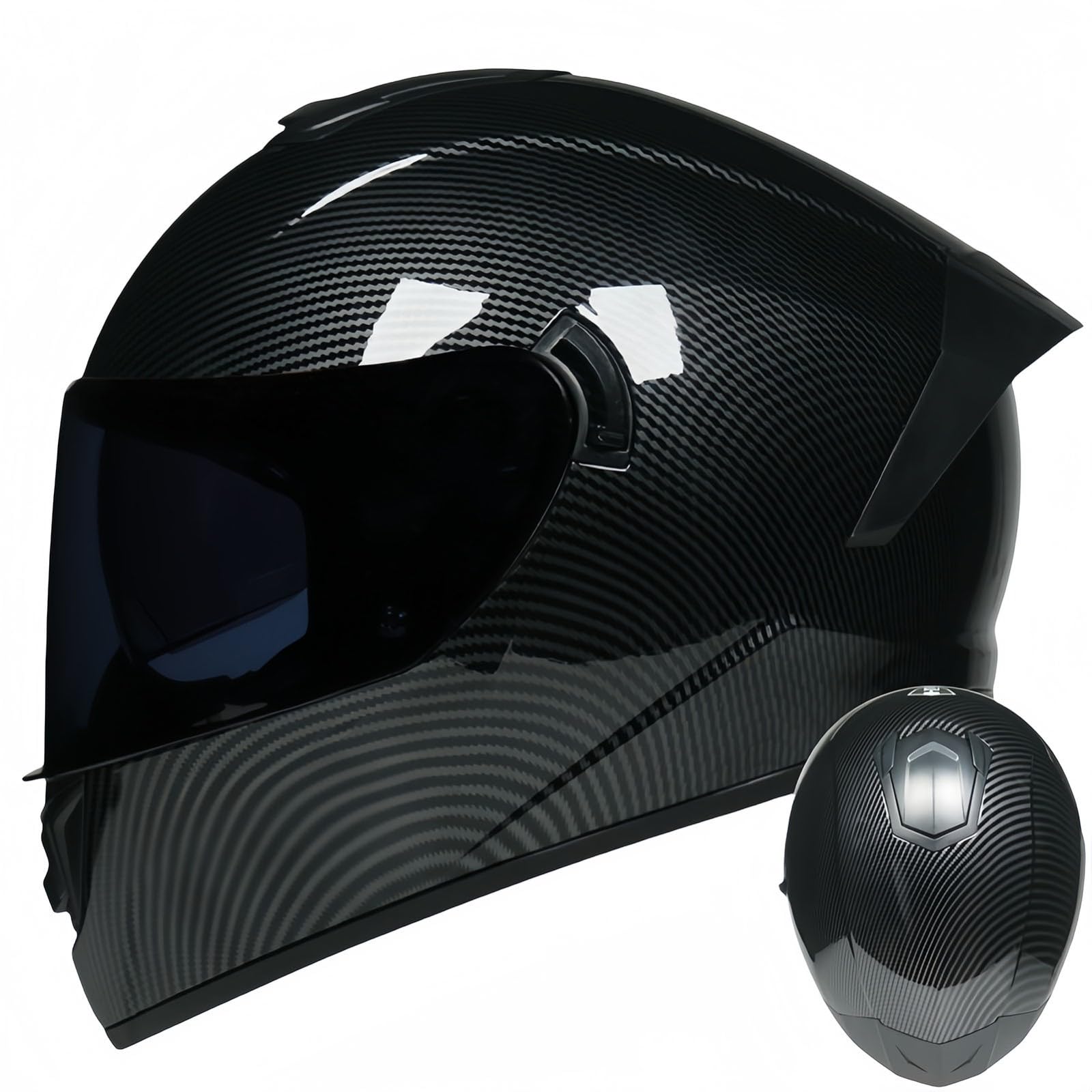 Integralhelm Mit Klappmechanismus, Modularer Motorradhelm, Integriertes Motorrad-Doppelvisier Für Männer Und Frauen, Straßenradhelm, Rennmopedhelm, DOT/ECE-Zulassung U,M57-58CM