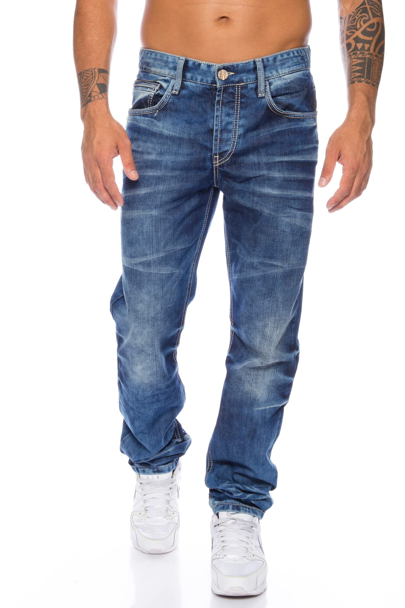 Cipo & Baxx Herren Jeans Hose im dezentem Design (as3, Waist_Inseam, Numeric_40, Numeric_34)