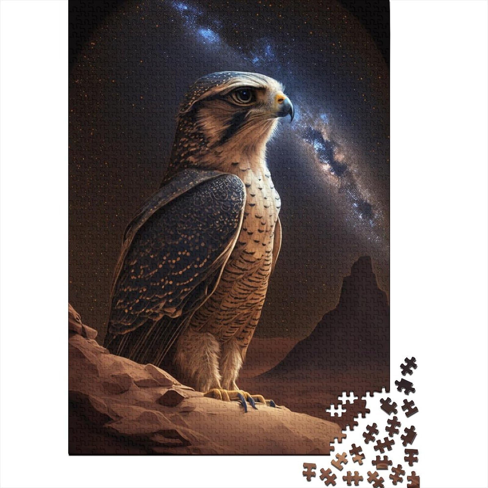 500 Teile für Erwachsene, schwierige Puzzles, Nachthimmel-Adler-Puzzles für Erwachsene, Teenager, interessante Puzzles zur Stressreduzierung (Größe 52x38cm)