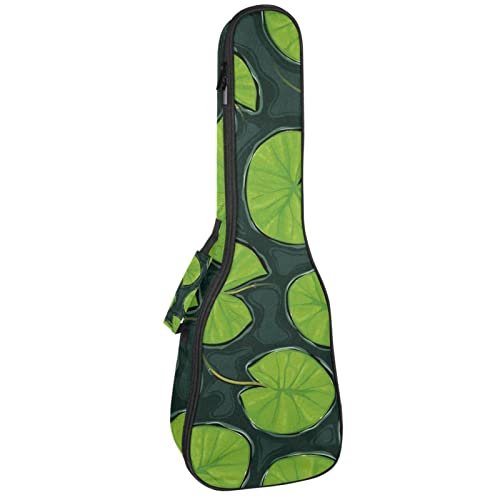 Ukulele Koffer Grünes Blatt Ukulele Tasche 21 Zoll Wasserdicht Oxford Gig Bag Mit Tasche Für Jungen Mädchen