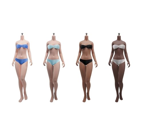 VUSLB 1/6 Scale Female Body,12inch Super Flexible Young Girl Medium Bust Seamless Action Figure Body Collection (S34B Brown Skin without Head)