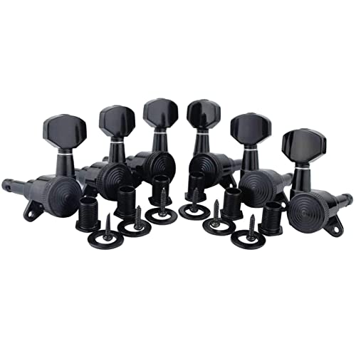 6Pcs Gitarre Locking Tuner (3L + 3R Handed) 1:18 Verhältnis Lock String Tuning Schlüssel Pegs Mechaniken Sechseckigen Han