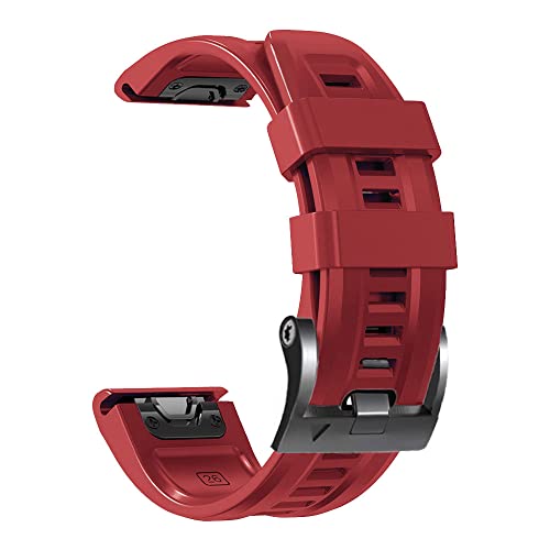 NEYENS 26 22 mm offizielles Silikonband mit Schraubschnalle für Garmin Fenix 6, 7, 5 Plus, Easyfit-Uhrenarmband für Fenix 6X Pro 7X 5X 3HR Armband, Descent Mk2i Mk1, Achat