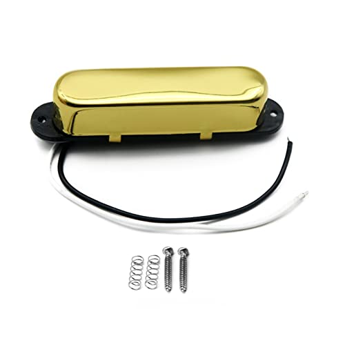 ZENGXUE Alnico 5 Hals Einzelspule Pickup E-Gitarren-Pickup Chrom/Gold/Schwarz Optional Geeignet Für E-Gitarre Geeignet Humbucker Tonabnehmer Set (Color : Golden)