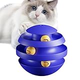 Aizuoni Katzenpuzzlespielzeug | 3-lagiges interaktives Katzenspielzeug | Kreatives selbstspielendes Katzenspielzeug, langlebiges Katzenstimulationsspielzeug für Kätzchen, Spielzeit, Training