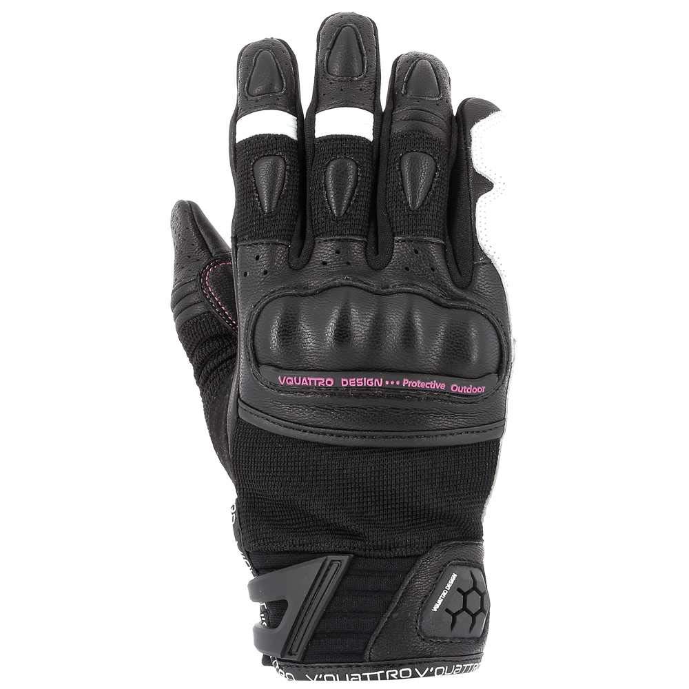 V Quattro Design Handschuhe Road Star Lady, schwarz/weiß, Größe S