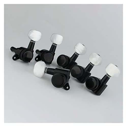 Schwarze Farbe Guitar Locking Tuners Gitarren-Gitarren-Stimmwirbel-Mechanik-Zubehör Stimmgeräte Ersatzteile für gitarren (Color : 6L)