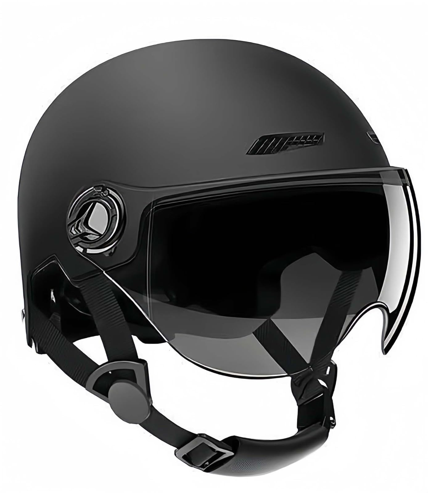 Offener Helm, Halber Motorradhelm Mit Visier, Cruiser-Schutz In ECE-Geprüftem Fall, Schützt Effektiv Die Verkehrssicherheit, Unisex B,52-60CM