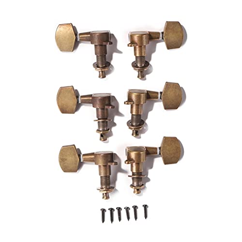 Gitarren Stimmwirbel 6 Teile/Satz Vintage Folk Electric Guitar Verriegelung Tuning Pegs Keys Akustikgitarre Versiegelte Tuner Knöpfe Maschinenköpfe (Color : 2)