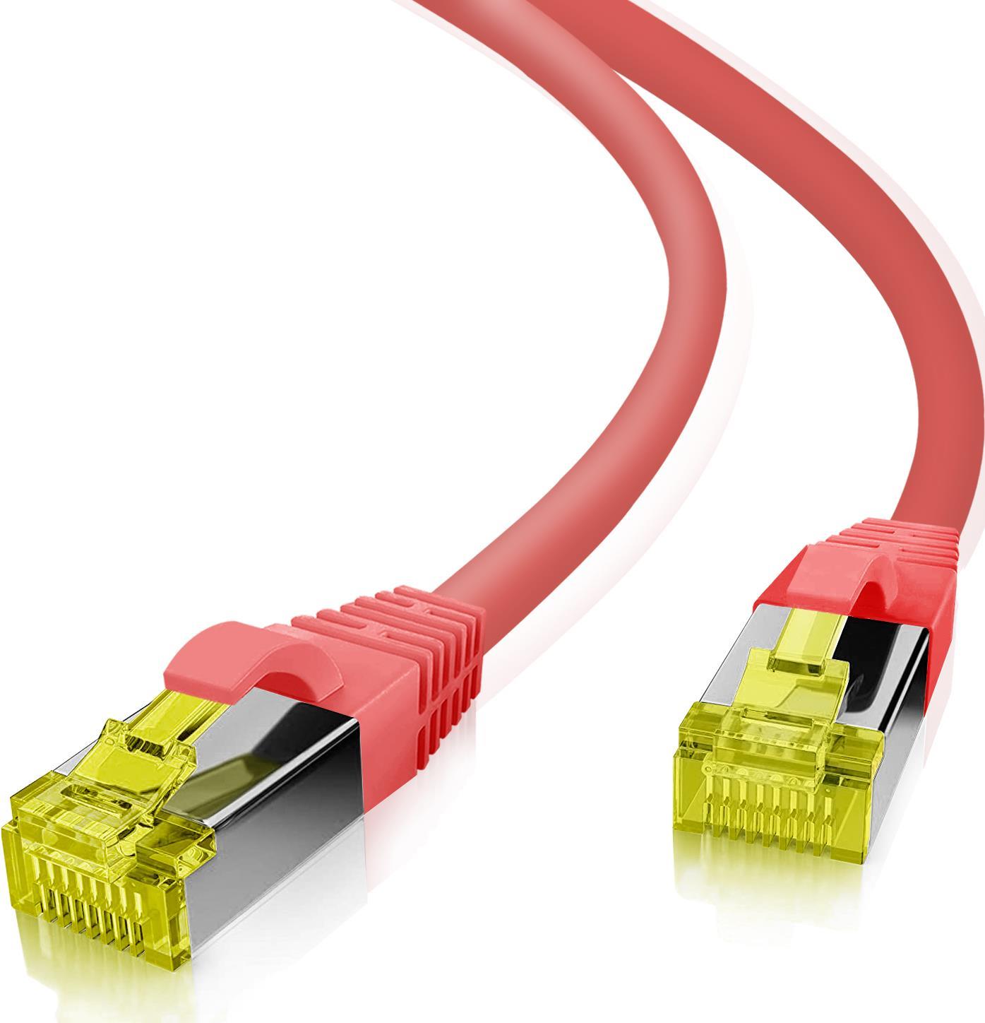 Helos ultra flex - Patch-Kabel - RJ-45 (M) bis RJ-45 (M) - 25 m - S/FTP - CAT 6a - halogenfrei - Rot