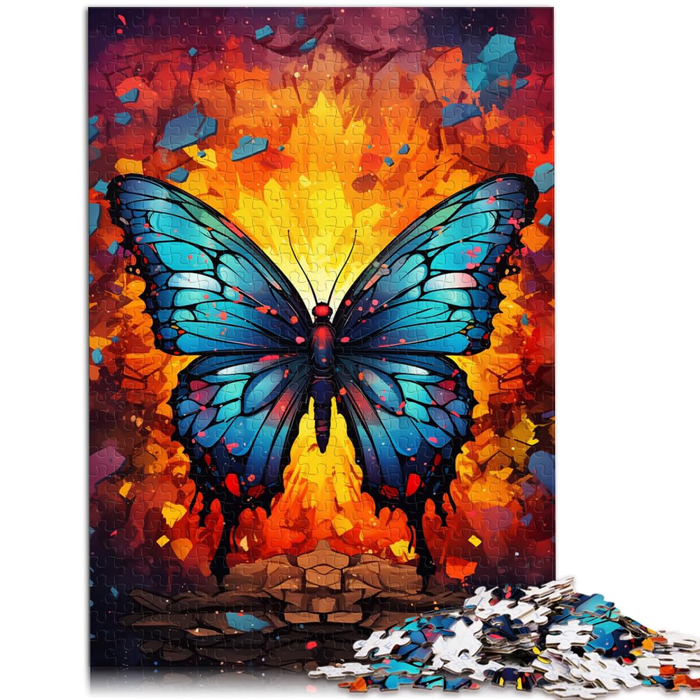 Puzzle, Lernspiele, Fantasie, bunter Schmetterling und das Puzzle 1000 Teile für Erwachsene, Holzpuzzle, 1000 Teile (50 x 75 cm)