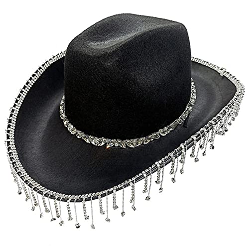 LARUISEE Brauthut, Hut, Strass-Hut, Junggesellinnenabschied, Hut für Brautparty, Cowgirl-Hut, Junggesellinnenabschied