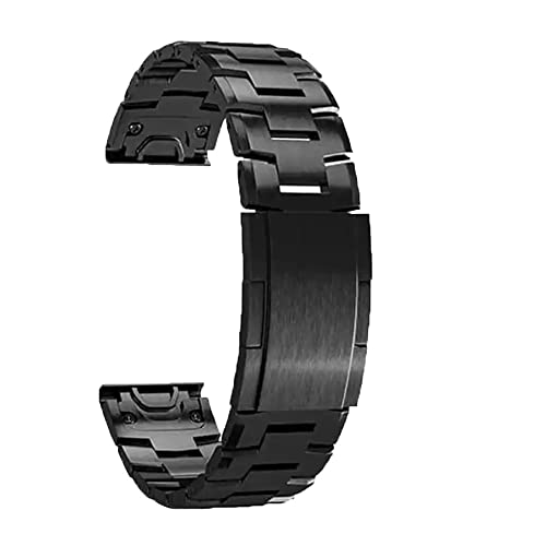 OPKDE Ersatz-Uhrenarmbänder aus Titanlegierung, Zubehör für Garmin Fenix 6 6X Pro 5 5X Plus/935 945/S60, 26mm Descent Mk1, Achat