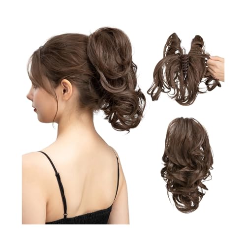 Haarteile Haarknoten Synthetische DIY Klaue Clip In Pferdeschwanz Haarverlängerungen Haarteil Haarknoten Gefälschte Schwarzblond Naturhaar Falscher Zopf for Frauen Brötchen Haare(8)